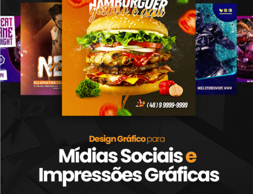Capa: Baixar Curso Design Gráfico Essencial: Social Media e Impressão Completo