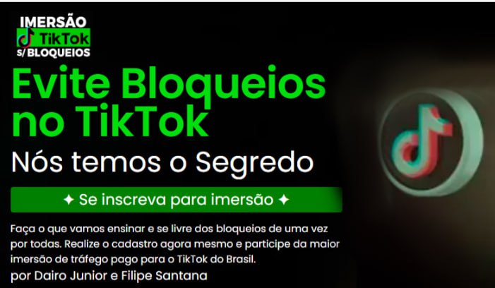 Capa: Baixar Imersão TikTok Ads Sem Bloqueio - Filipe Santana | Dairo Jr