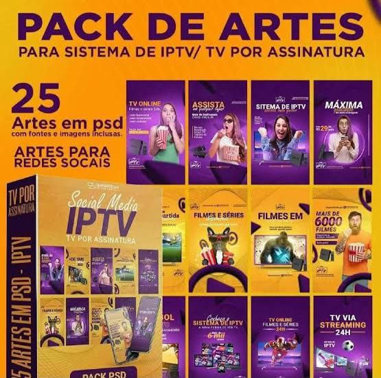 Capa: Baixar Pack Artes Editáveis IPTV: Turbo seu Negócio!