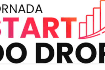 Imagem de dashboard com gráficos de crescimento financeiro e um cifrão dourado em destaque, simbolizando sucesso no dropshipping.