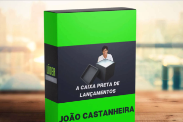 Capa do curso A Caixa Preta de Lançamentos de João Castanheira com destaque para bastidores e estratégias digitais.