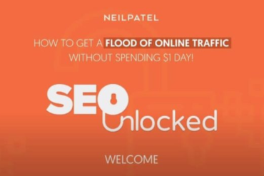 Capa do curso SEO Unlocked de Neil Patel, destacando o título e o autor.