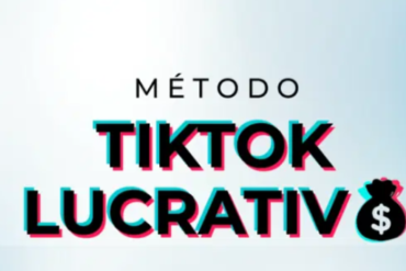 Curso Método TikTok Lucrativo Brazilian Mustache com celular exibindo notificações de lucro.