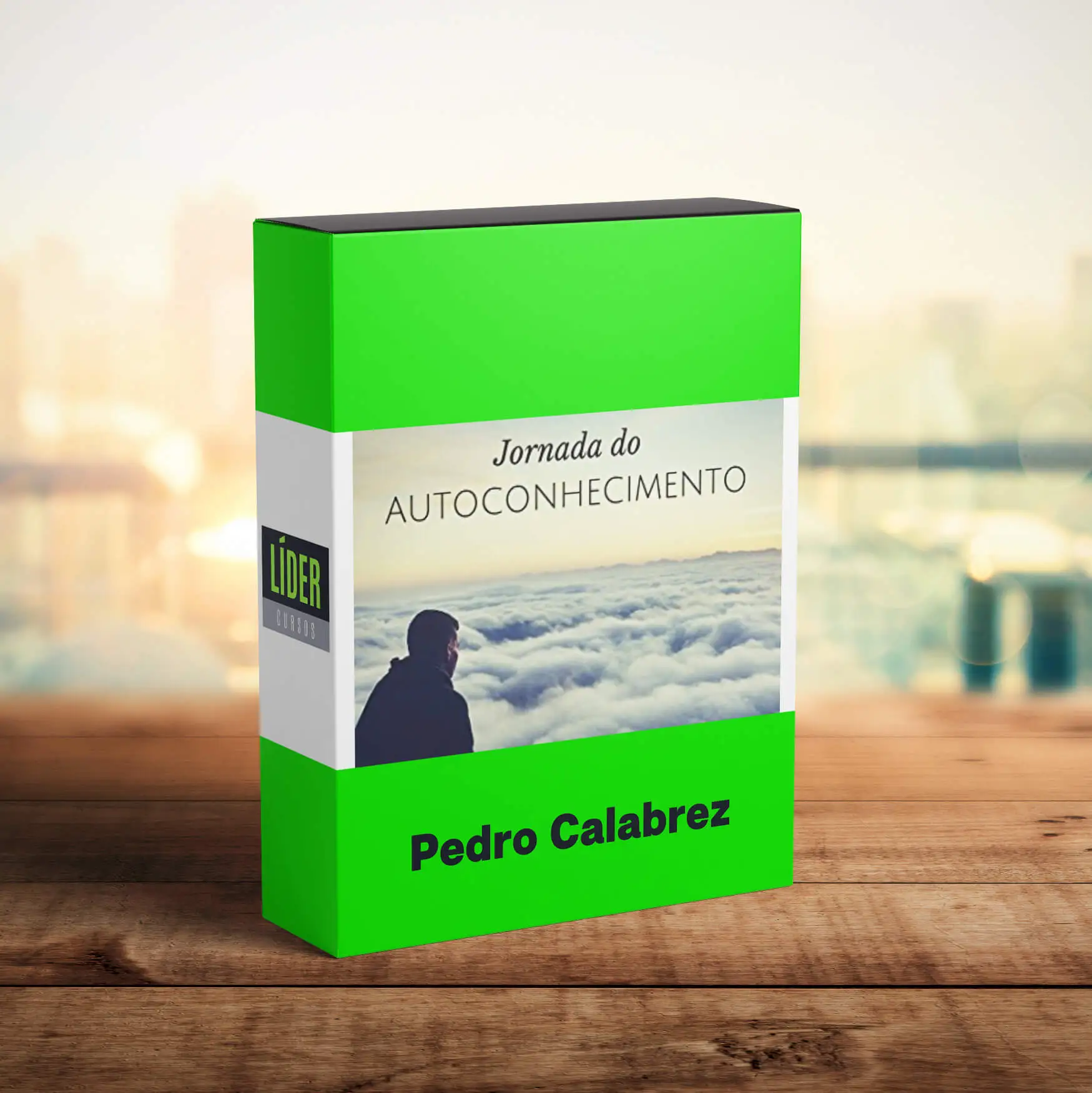 Cérebro humano estilizado com conexões neurais e símbolos de mudança e autoconhecimento. Tema do curso 'Jornada do Autoconhecimento' com Pedro Calabrez.