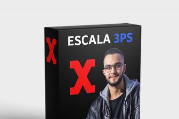 Capa do curso Escala 3ps 2.0 de Cadu Ads, mostrando gráficos de crescimento e um profissional focado em tráfego pago.