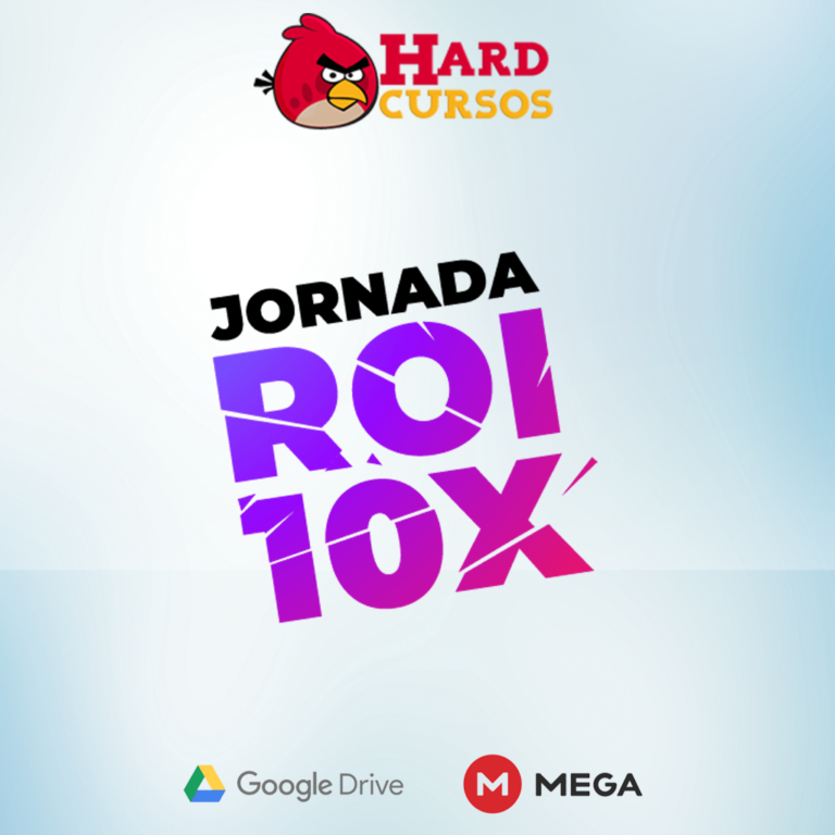 Capa do curso Jornada ROI 10X de Bruno Lopes com gráficos de crescimento e ícones de dinheiro