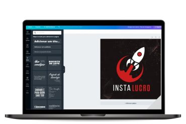 Capa do curso Insta Lucro InstaLucro com elementos de sucesso financeiro e marketing digital.