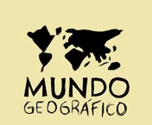 Capa do curso Mundo Geográfico ENEM com ícones de mapa e globo terrestre