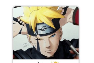 Ilustração de personagem de anime sendo criada no Método Fanart 3.0