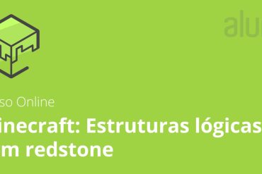 Estudante construindo máquina complexa de Redstone no Minecraft