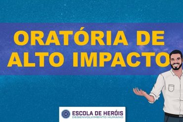 Curso Oratória de Alto Impacto Diogo Hudson - Cena de um homem confiante falando em público
