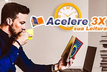 Capa do curso Leitura 3X de Elias Mamam com ícones de velocidade e cérebro