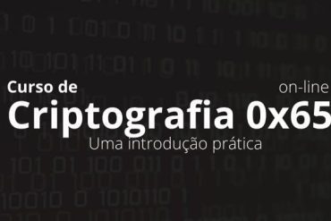 Capa do curso Criptografia 0x65 Desec com ícones de segurança digital e hacking